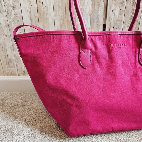Ralph Lauren Fragrance Large Tote Bag In Magenta Color - Picture 4 of 9